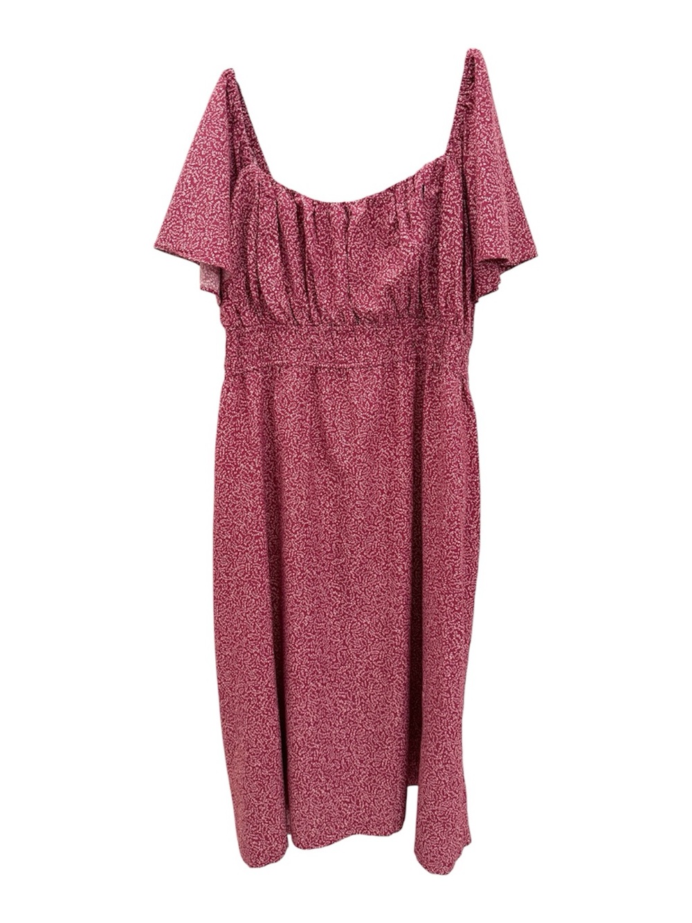Ava & Viv Floral Maxi Dress in Burgundy Size 4X NWT